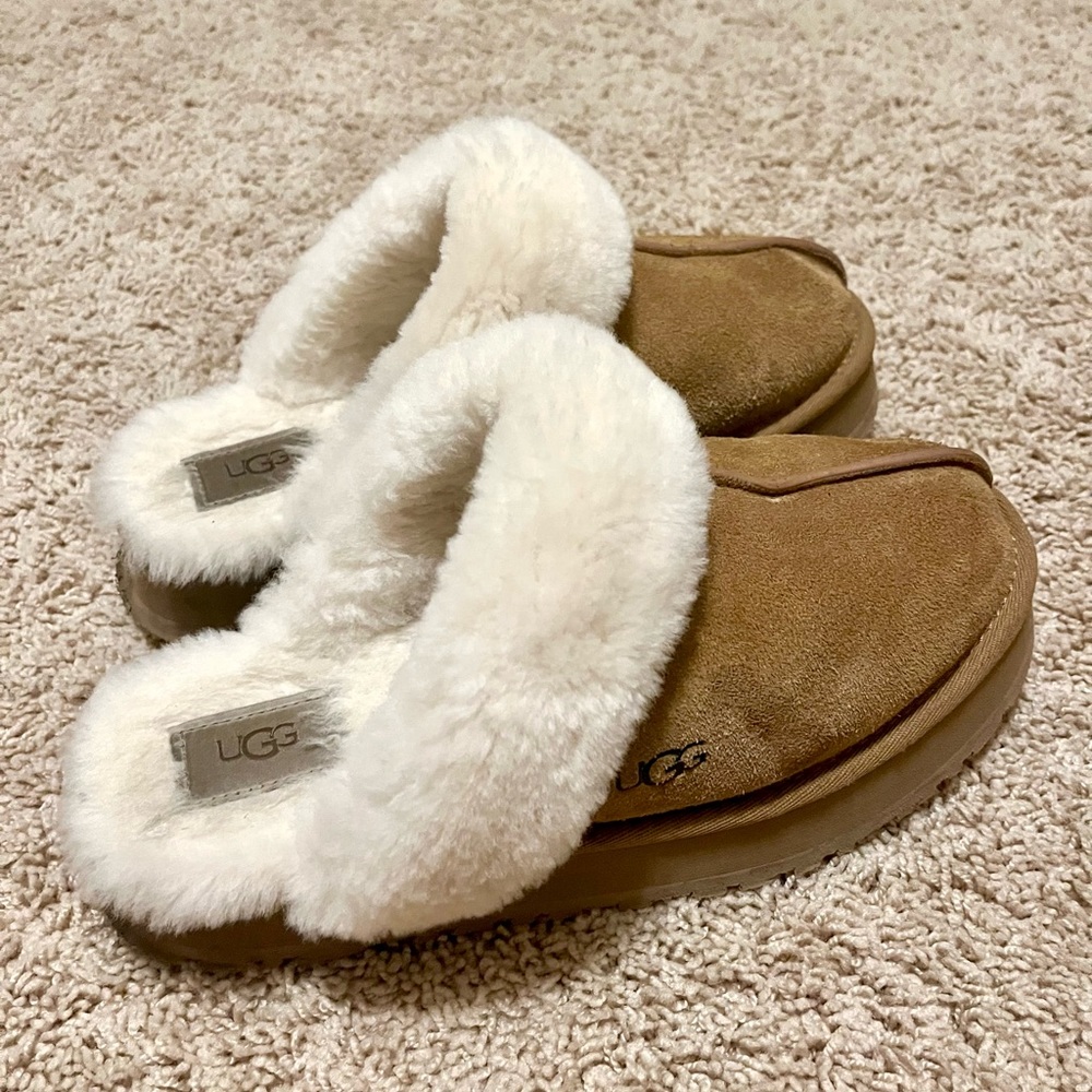 Platform disquette uggs slippers